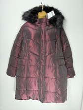 Yours Curve Purple Puffer Midi