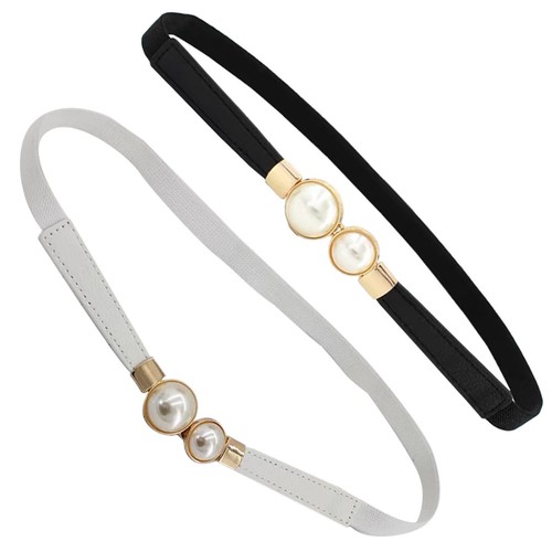 2pcs pearl buckle belt sash - 2pcs,