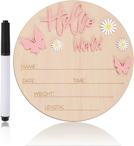 Baby announcement sign with - baby,