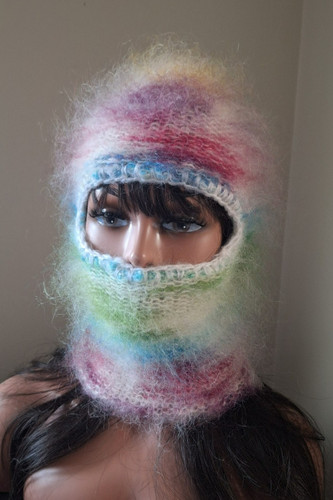 Reversible mohair balaclava - reversible,