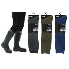 Mens Fleece Wellie Socks