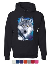 White Wolf Head Hoodie Into the Wild Wildlife Howl Wolf Pack Sweatshirt