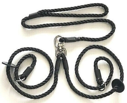 Double dog training rope slip - dog,
