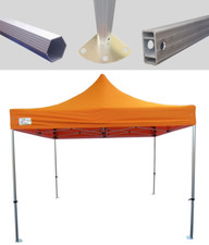 MCD Pop 40mm Orange Commercial Pop Up Gazebo 3m x 3m Easy Up Market Stall 