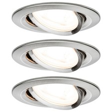 Paulmann Nova Flush Mount Light Set, Iron, GU10 LED, 19.5W