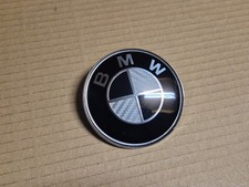 BMW 1 2 3 4 5 6 7 X Z Series 82mm BLACK SILVER Bonnet / Boot Badge 8132375