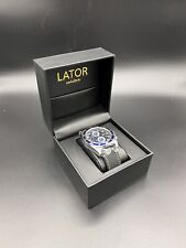 ‼️NEW‼️ Lator Calibre Luxury Chronograph Date Men's Watch 4971 Genuine Leather