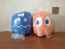 Pac-Man Orange Clyde & Ghost Clyde Soft Plushes Banpresto Japan Imports UK New