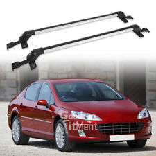 For Peugeot 406 407 408 4-Door Lockable Bare Roof Rack Crossbars Cargo Carriers