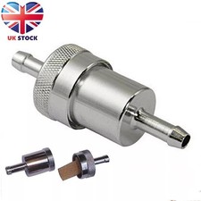 Alloy Fuel Petrol Inline Filter 1/4" 6mm. Cleanable. For MOTORCYCLE SCOOTER