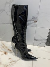 Gianmarco lorenzi knee high patent boot metal heel  U.K. 3  eur 36