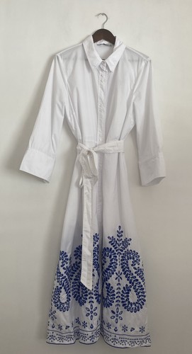 Zara embroidered long cotton - embroidered,