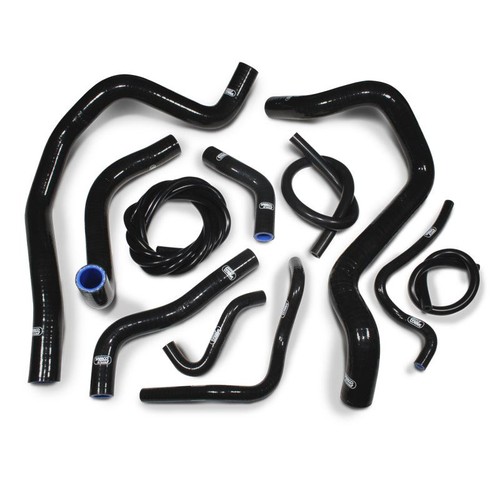 Black samco silicon rad hoses - black,