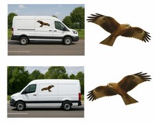 Black Kite In Flight Pair Decals 500mm Wide Motorhome Campervan Transit Sprinter