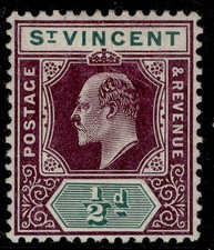 ST. VINCENT EDVII SG85b, ½d
