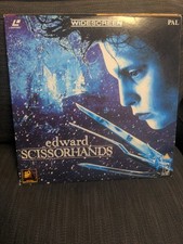 Rare Edward Scissorhands Laserdisc Widescreen UK PAL Movie Johnny Depp