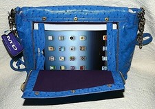 $218 New Cobalt Blue Leather "