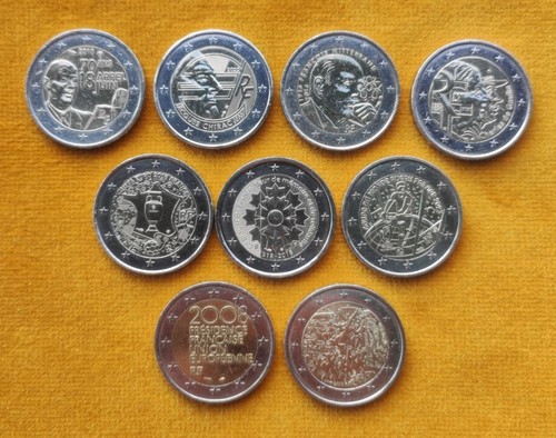 Euro coins france - france,, italy