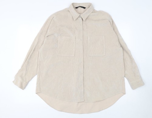 Zara women beige corduroy - beige,