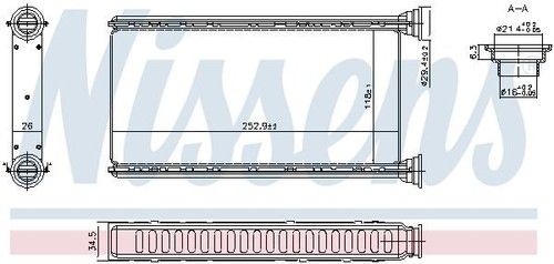 Nissens 707288 heater - heater, matrix