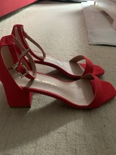 Red New Look Heeled Sandals Size 5