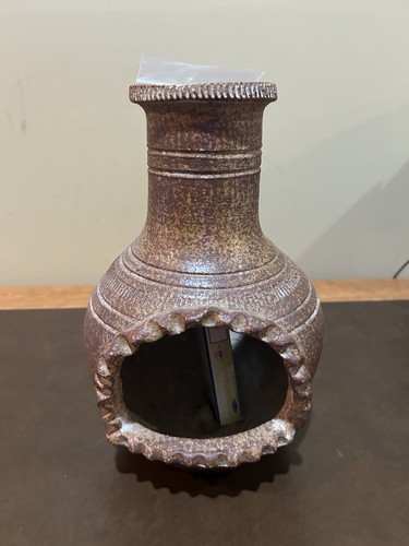 Rustic terra cotta chiminea - terra,