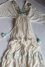 Boho White Maxi Kaftan Dress