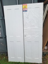 White Double 4 Panel Fire Door