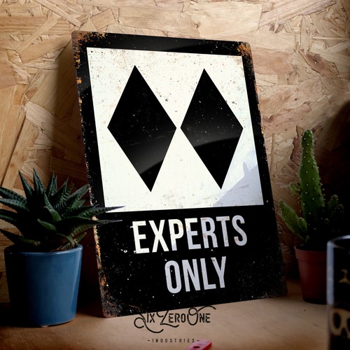 Experts only metal sign man - metal,