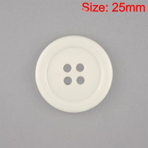 25mm hole flat - 4-hole, resin