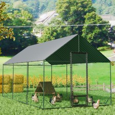 XXL Solid Chicken Coop Walk-in Poultry Chicken Run Pen Exercise Sports Playpen