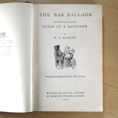 The bab ballads gilbert - ballads, w.s.