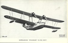 B&W  RP of Supermarine Stranraer Flying Boat - Unused