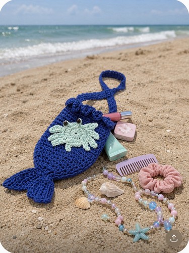 Crocheted handmade mermaid - crocheted, handmade,