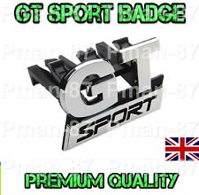  PREMIUM ABS Plastic GT Sport Silver Chrome front grill badge VW BMW AUDI