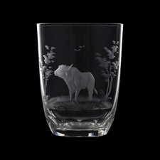 ROWLAND WARD Crystal - Tumbler Glass / Glasses - Buffalo - Cut by Moser