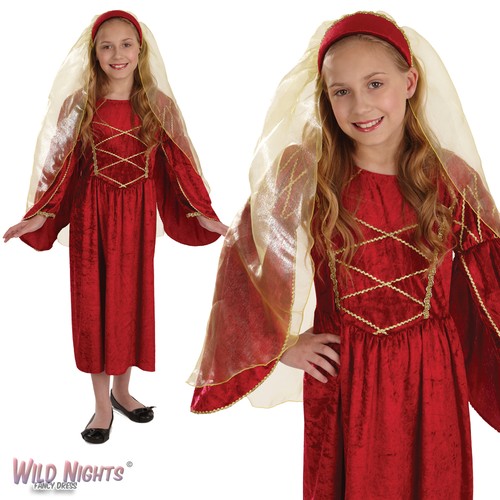Girls red medieval tudor - girls,