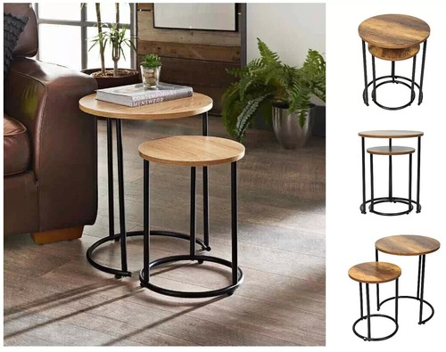 Round nesting table set - set, of
