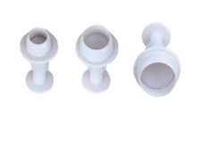 Set Of 3 Mini Circle Flower Cutters For Fondant Icing Sugar Craft