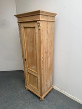 A Cracking Tall Thin Antique /Old Pine 1 Door Storage Cupboard to Wax/Paint
