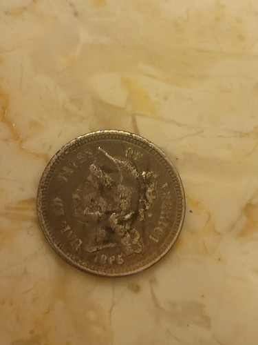 1865 three cent nickel - three,