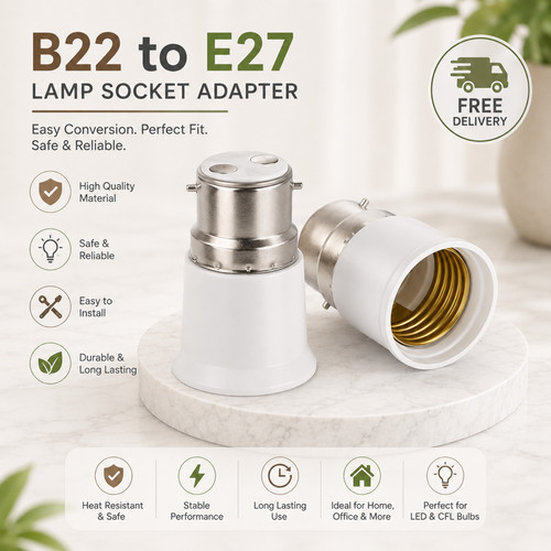 B22 e27 light bulb - bulb, adapter