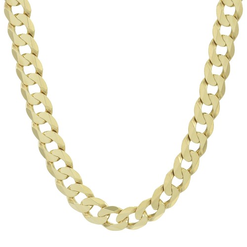 Solid 9ct gold curb - solid,