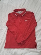 RED hugo Boss long sleeve polo Age 8
