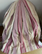 FABULOUS LAURA ASHLEY CREAM, BEIGE, CRANBERRY IRVING STRIPE CURTAINS