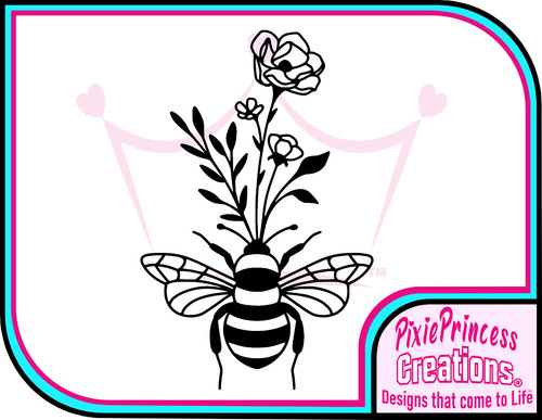 Bumble bee sticker vinyl - d,