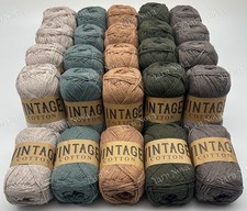 Vintage Cotton Colourways Bundle Knitting Crochet Yarn - 25x100g Balls / 2.5kg