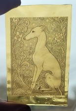 Stained glass Greyhound dog