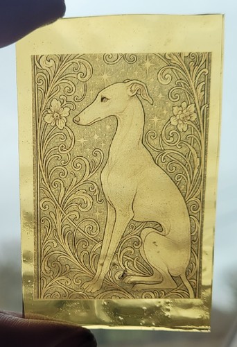 Stained glass greyhound dog - stained,
