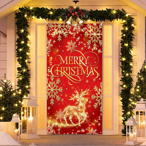 Christmas door banner merry - christmas,